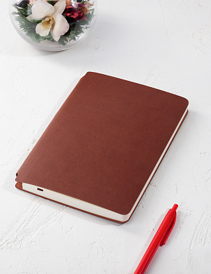 Ежедневник недатированный "Альба", формат А5, гибкая обложка, коричневый