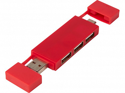 Двойной USB 2.0-хаб Mulan (Красный)