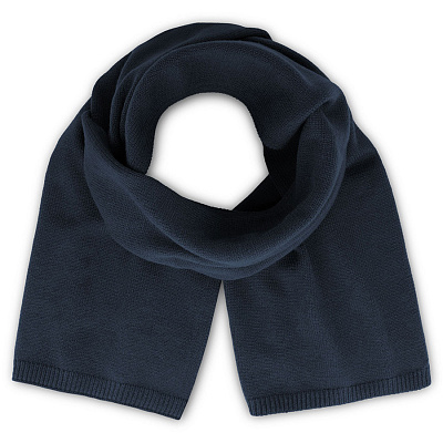 Шарф вязаный  WIND SCARF-S (Тёмно-синий)