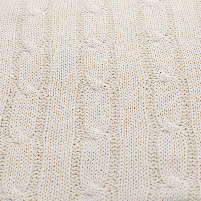 Плед Фадо (Fado) вязаный, бежевый (без подарочной коробки)