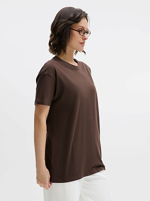 Футболка унисекс Regent 150, темно-коричневая (шоколад)