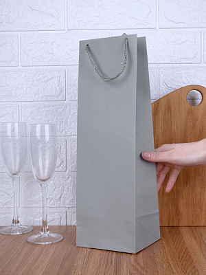Пакет под бутылку Vindemia, серый