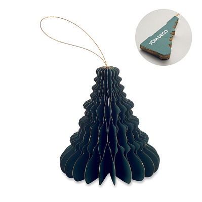 Christmas paper tree hanger (Зеленый)