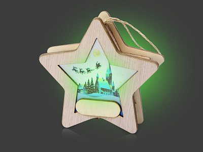 Новогодняя подвеска с подсветкой Звезда