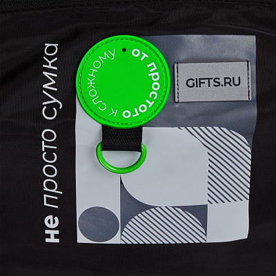 Лейбл из ПВХ Dzeta Round, L, зеленый неон