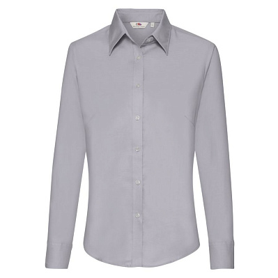 Рубашка женская LONG SLEEVE OXFORD SHIRT LADY-FIT 135 (Серый)