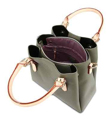 Сумка женская BUGATTI Ella, оливковая, полиуретан, 27х12х23,5 см