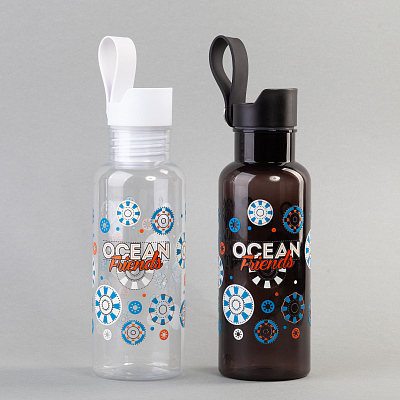 Бутылка для воды "Ариэль" 600 мл, черный