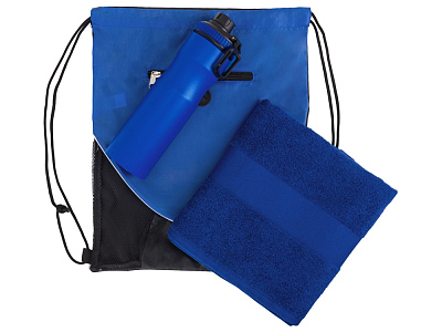 Спортивный набор со стальной бутылкой и полотенцем Advanced