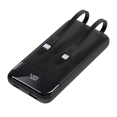 Внешний аккумулятор Nero с быстрой зарядкой (до 22,5W), 10000 mAh  (Чёрный)