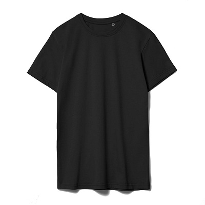 Футболка унисекс T-Bolka 160, белая (белоснежная) (Чёрный)