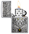 Зажигалка ZIPPO Wolf Emblem с покрытием Brushed Chrome, латунь/сталь, серебристая, 36x13x57 мм - Фото 3