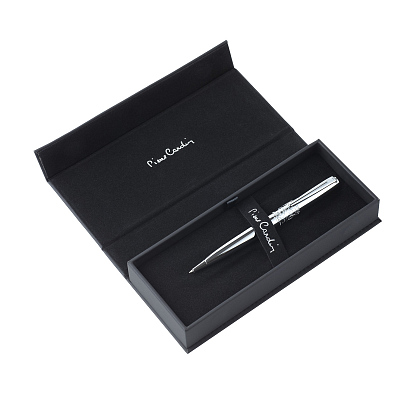 Ручка шариковая Pierre Cardin BARON. Цвет - серебристый. Упаковка В.