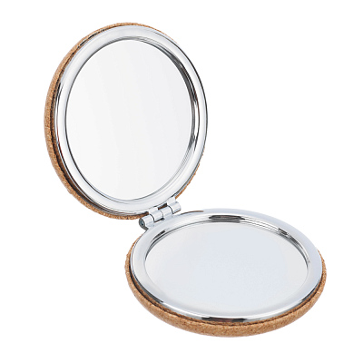 Зеркало Dewal Beauty серия "Пробковая" карманное круглое