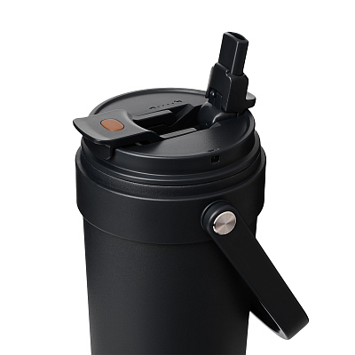 Термокружка вакуумная Solo, черная