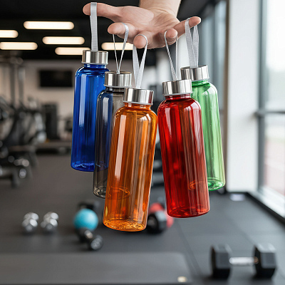 Бутылка для воды "H2O" 500 мл, красный