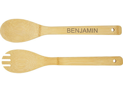 Бамбуковая салатница и приборы Argulls