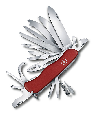 Нож перочинный VICTORINOX WorkChamp XL, 111 мм, 31 функция, с фиксатором лезвия, красный