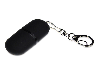 USB 2.0- флешка Goutte Soft-touch на 4 Гб каплевидной формы (Чёрный)