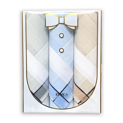 Подарочный набор мужских носовых платков "ETNICA" Пд13л