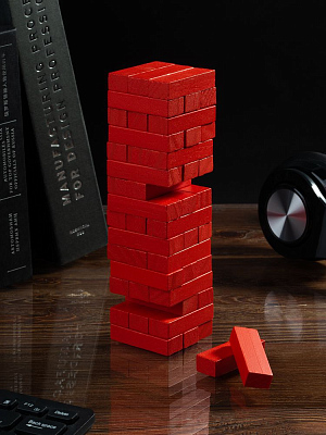Игра «Деревянная башня мини», красная