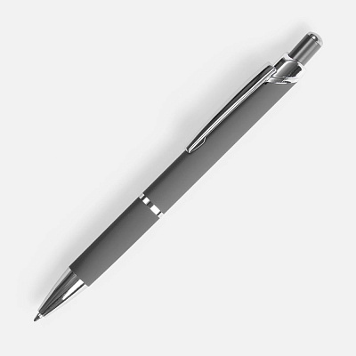 Ручка шариковая Chromos Soft Touch, серая (Серый)