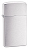 Зажигалка ZIPPO Slim® с покрытием Brushed Chrome, латунь/сталь, серебристая, матовая, 29x10x60 мм - Фото 1