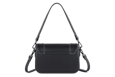 Сумка женская наплечная BUGATTI Zita, черная, полиуретан, 22 x 10 x 15 см