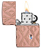 Зажигалка ZIPPO Armor® Geometric с покрытием Rose Gold, латунь/сталь, розовое золото, 38x13x57 мм - Фото 3