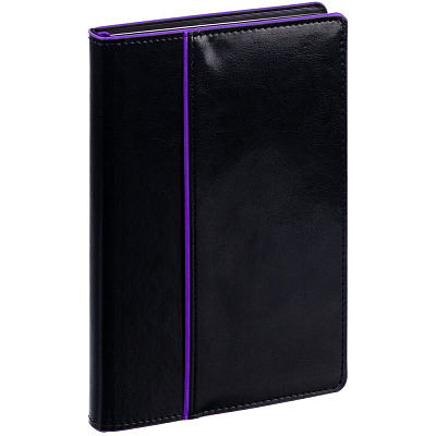 Ежедневник Alanis, недатированный, черный с фиолетовым