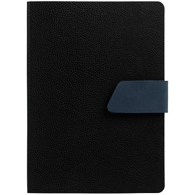 Ежедневник Boom, недатированный, черный с синим