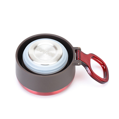 Термокружка Stinger, 0,42 л, сталь/пластик, красный глянцевый, 7,5 х 6,9 х 22,2 см