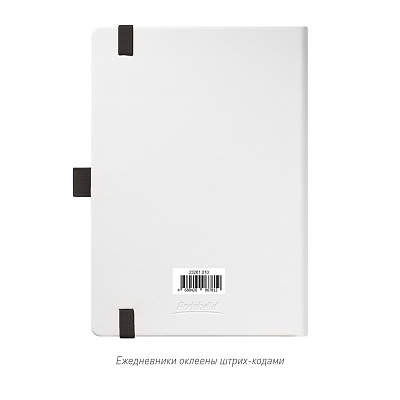Ежедневник Arctic недатированный, белый/черный