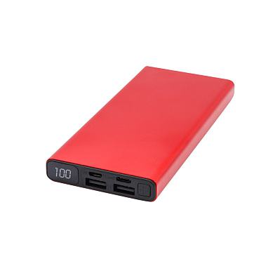 Внешний аккумулятор Höginn в металлическом корпусе, 10000mAh  (Красный)