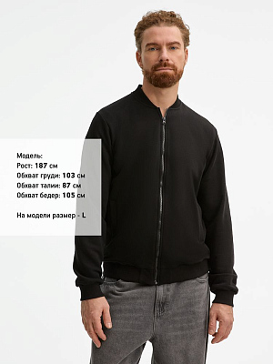 Бомбер унисекс Townie, черный