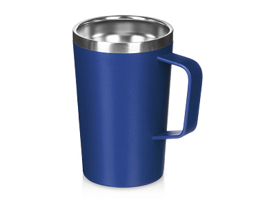 Стальная кружка с двойными стенками и порошковым покрытием Tibet (Синий нэйви)
