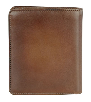 Портмоне BUGATTI Domus, с RFID защитой, коньячный цвет, натуральная воловья кожа, 10х2х12 см