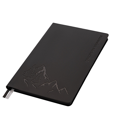 Ежедневник Рейн (Rain) недатированный, черный (без упаковки, без стикера)