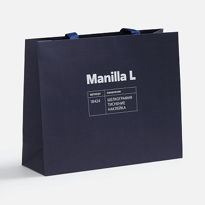 Пакет бумажный Manilla L, синий