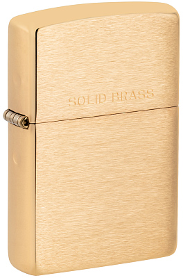 Зажигалка ZIPPO с покрытием Brushed Brass, латунь/сталь, золотистая, матовая, 38x13x57 мм