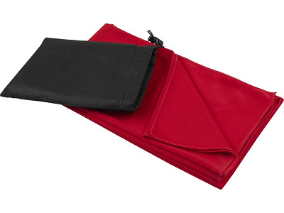 Полотенце спортивное Lucas из переработанного полиэстера, 50х140 см (Красный)