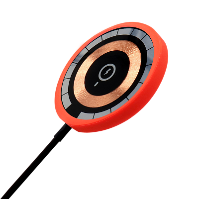 Беспроводное магнитное зарядное устройство Aphia 15W To Go, черный/красный