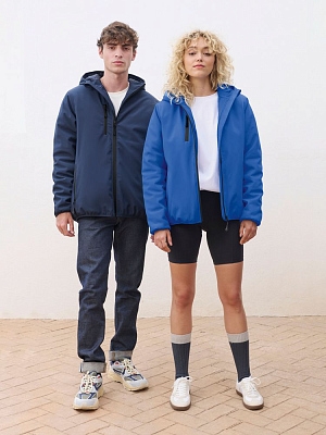 Куртка софтшелл с капюшоном женская Falcon Women, ярко-синяя (royal)