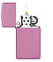 Зажигалка ZIPPO Slim® с покрытием Pink Matte, латунь/сталь, розовая, матовая, 29x10x60 мм - Фото 3