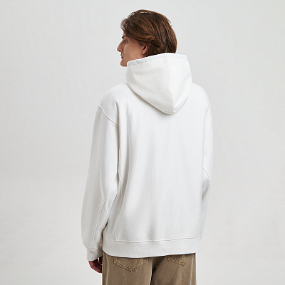 Худи релакс унисекс Адвенче (Adventure), белый, размер XS/S