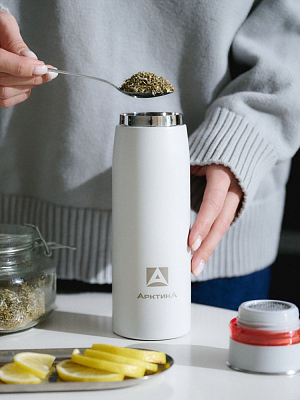 Термокружка «Арктика 420» с ситечком, белая