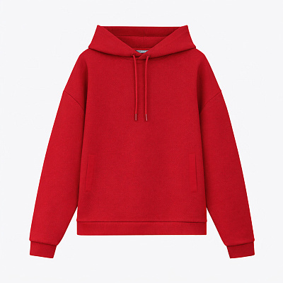 Худи релакс унисекс Баланс (Balance), с начесом , размер XL/2XL (Красный)