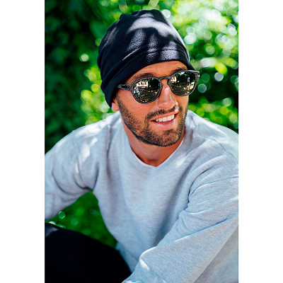 Шарф-бафф HOTTY-S с регулятором шнура, тёмно-синий,  флис, 100 % перераб. полиэстер, 230 г/м2