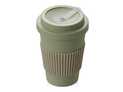 Термокружка из натуральных волокон Muffin (Зеленый оливковый)