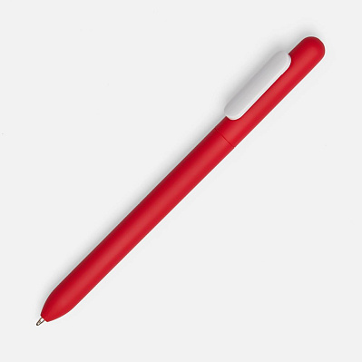 Ручка шариковая Swiper Soft Touch, красная с белым (Красный)